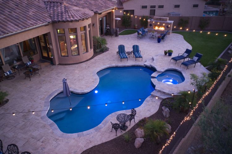 Travertine Pavers swimming pool