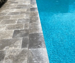London Grey Brushed Limestone Pavers
