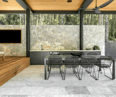 Tundra Light Sandblasted Limestone Pavers