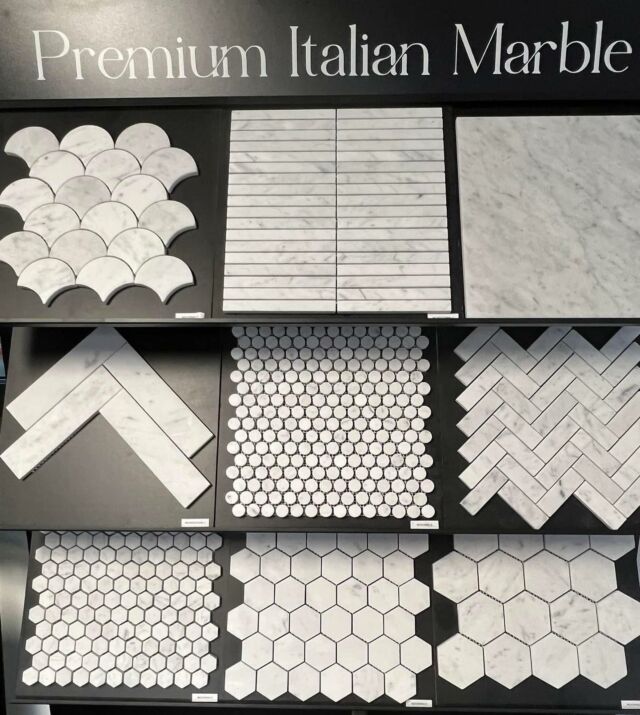 Come check out our premium marble range;
Calacatta Marble, Statuario Marble, Bardiglio Marble and Bianca Carrara Marble, plenty in stock and many different sizes.